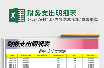 2025年财务支出明细表