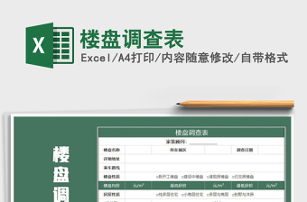 2025年楼盘调查表