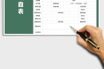 2025年楼盘调查表