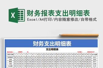 2025年财务报表支出明细表