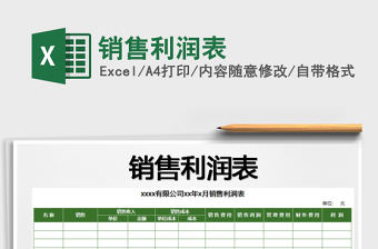 2025年销售利润表