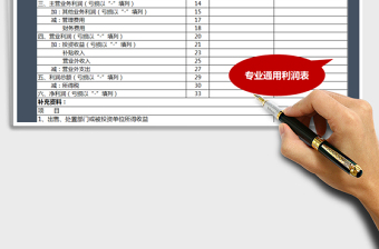 2025年通用利润表