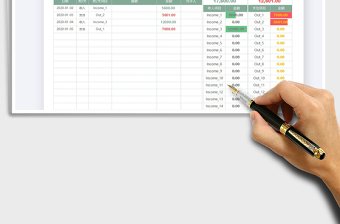 2025年收支明细记账表