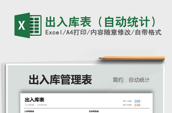 2025年出入库表（自动统计）