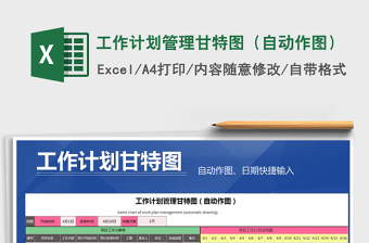 2025年工作计划管理甘特图（自动作图）