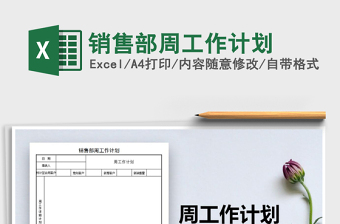 2025年销售部周工作计划