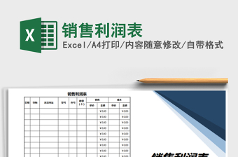 2025年销售利润表