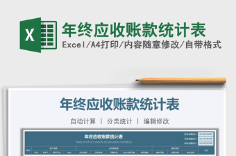 2025年年终应收账款统计表