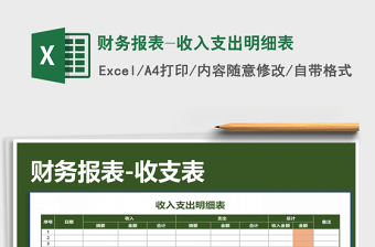 2025年财务报表-收入支出明细表