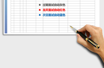 2025年面试人员登记表—自动提醒