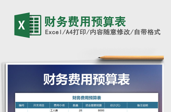 2025年财务费用预算表