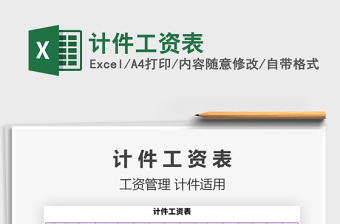 2025年计件工资表