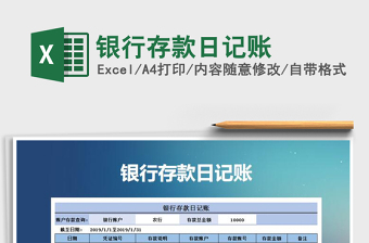 2025年银行存款日记账