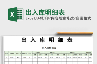 2025年出入库明细表