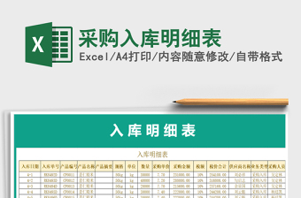 2025年采购入库明细表