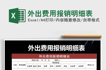 2025年外出费用报销明细表