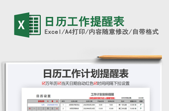 2025年日历工作提醒表