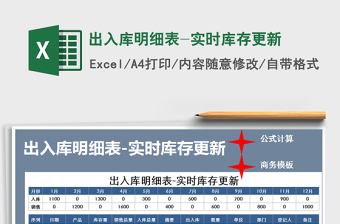 2025年出入库明细表-实时库存更新