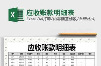 2025年应收账款明细表