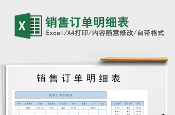 2025年销售订单明细表