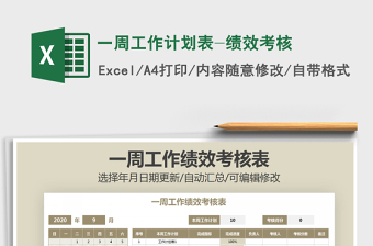 2025年一周工作计划表-绩效考核