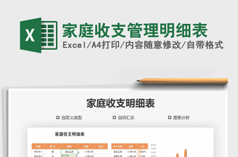 2025年家庭收支管理明细表