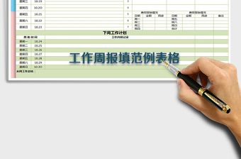 2025年工作周报填写范例