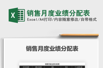 2025年销售月度业绩分配表