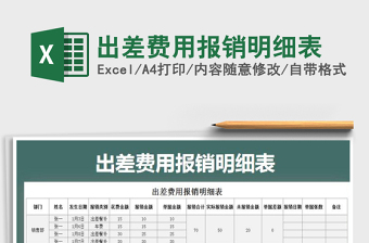 2025年出差费用报销明细表