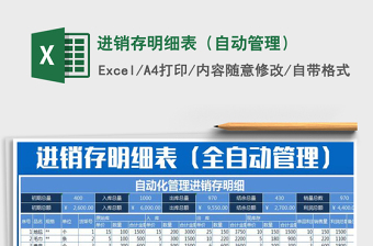 2025年进销存明细表（自动管理）