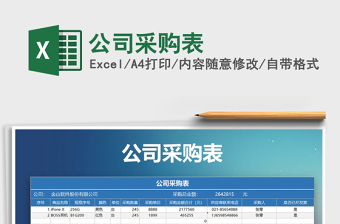 2025年公司采购表