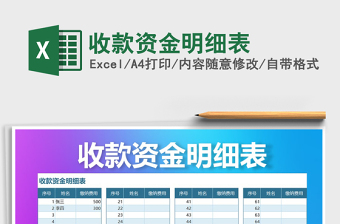 2025年收款资金明细表
