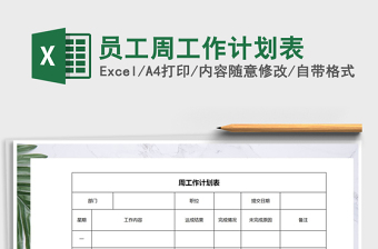 2025年员工周工作计划表