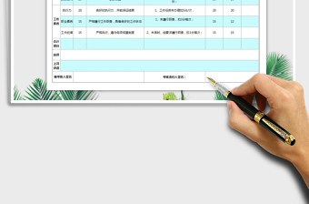 2025年月度绩效考核表