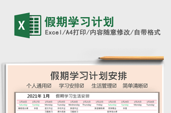 2025年假期学习计划