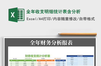 2025年全年收支明细统计表含分析