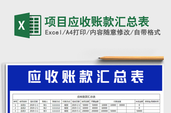 2025年项目应收账款汇总表