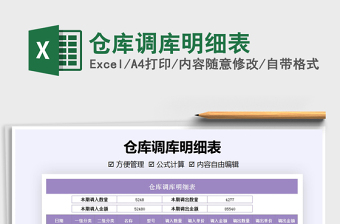 2025年仓库调库明细表