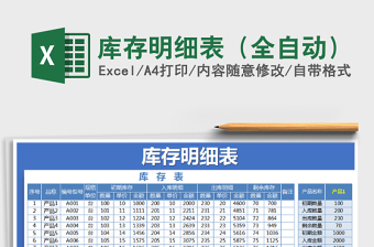 2025年库存明细表（全自动）
