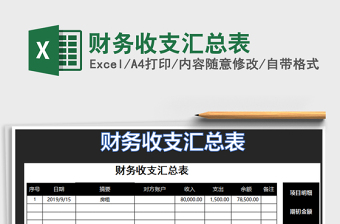 2025年财务收支汇总表