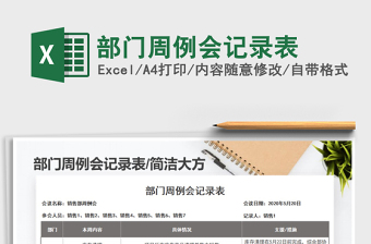 部门周例会记录表
