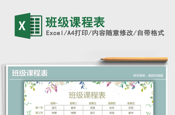 2025年班级课程表