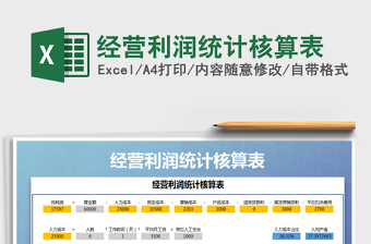 2025年经营利润统计核算表