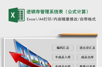 2025年进销存管理系统表（公式计算）