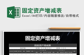 2025年固定资产增减表