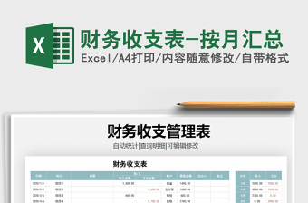 2025年财务收支表-按月汇总