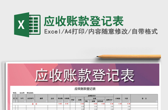 2025年应收账款登记表