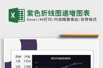 2025年紫色折线图递增图表