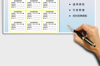 2025年食品留样标签