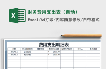 2025年财务费用支出表（自动）